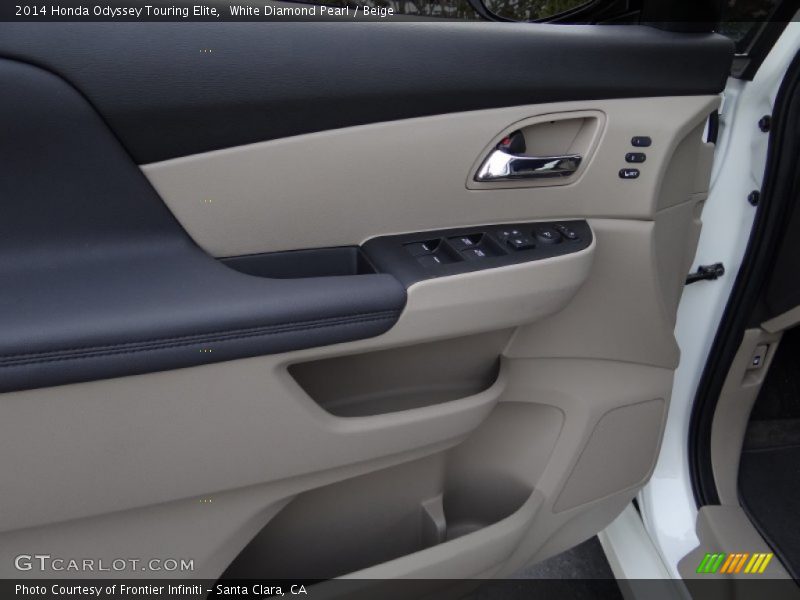 White Diamond Pearl / Beige 2014 Honda Odyssey Touring Elite