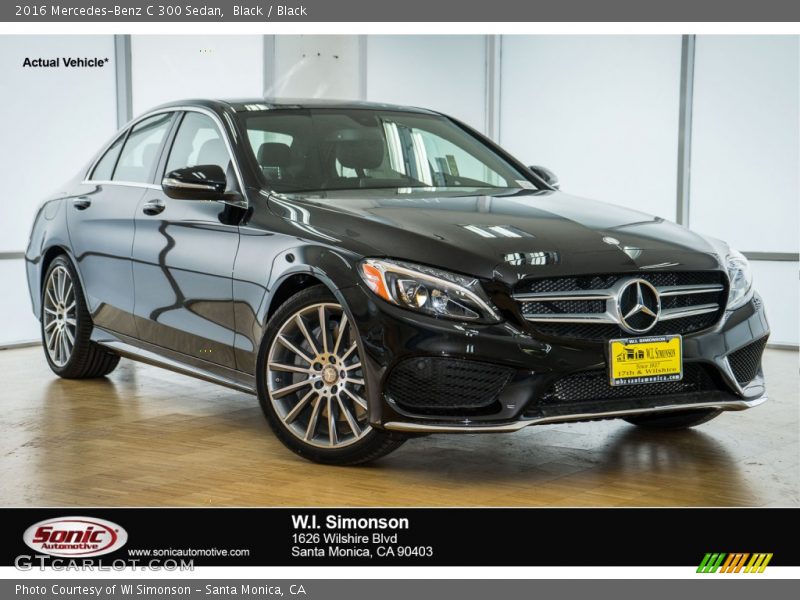 Black / Black 2016 Mercedes-Benz C 300 Sedan