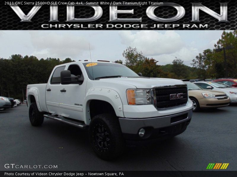 Summit White / Dark Titanium/Light Titanium 2011 GMC Sierra 2500HD SLE Crew Cab 4x4