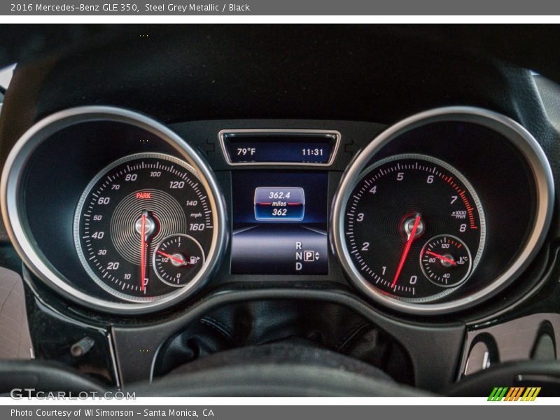 Steel Grey Metallic / Black 2016 Mercedes-Benz GLE 350