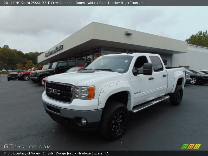 Summit White / Dark Titanium/Light Titanium 2011 GMC Sierra 2500HD SLE Crew Cab 4x4