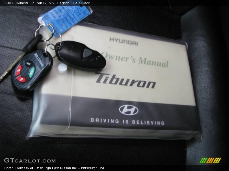 Carbon Blue / Black 2003 Hyundai Tiburon GT V6