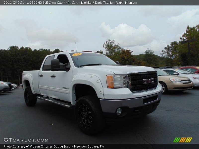 Summit White / Dark Titanium/Light Titanium 2011 GMC Sierra 2500HD SLE Crew Cab 4x4
