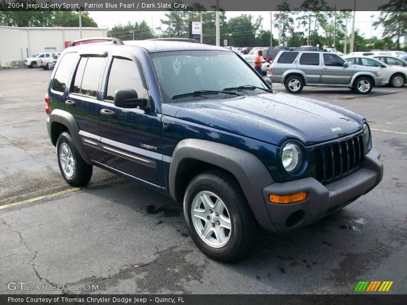 Patriot Blue Pearl / Dark Slate Gray 2004 Jeep Liberty Sport