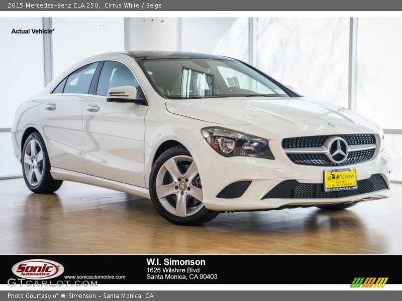 Cirrus White / Beige 2015 Mercedes-Benz CLA 250