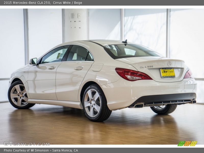 Cirrus White / Beige 2015 Mercedes-Benz CLA 250