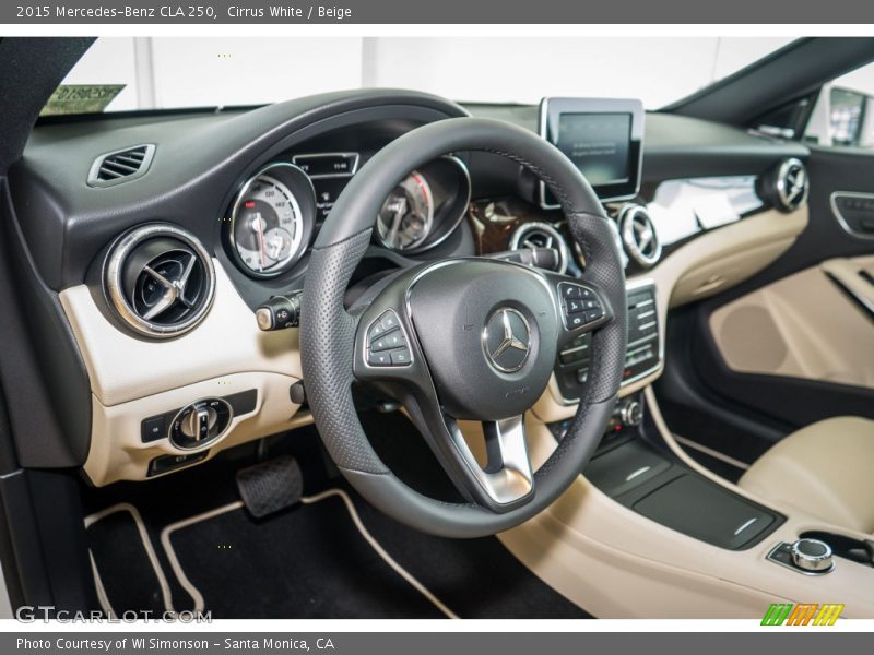 Cirrus White / Beige 2015 Mercedes-Benz CLA 250