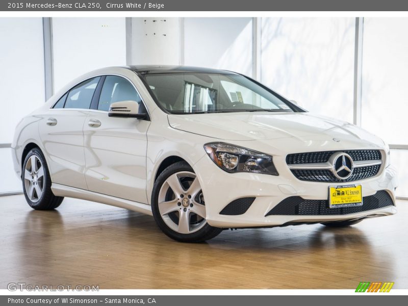 Cirrus White / Beige 2015 Mercedes-Benz CLA 250