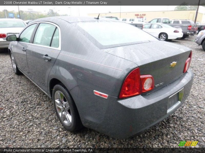 Dark Gray Metallic / Titanium Gray 2008 Chevrolet Malibu LT Sedan