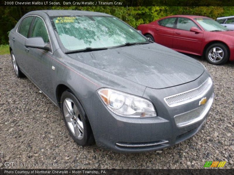 Dark Gray Metallic / Titanium Gray 2008 Chevrolet Malibu LT Sedan