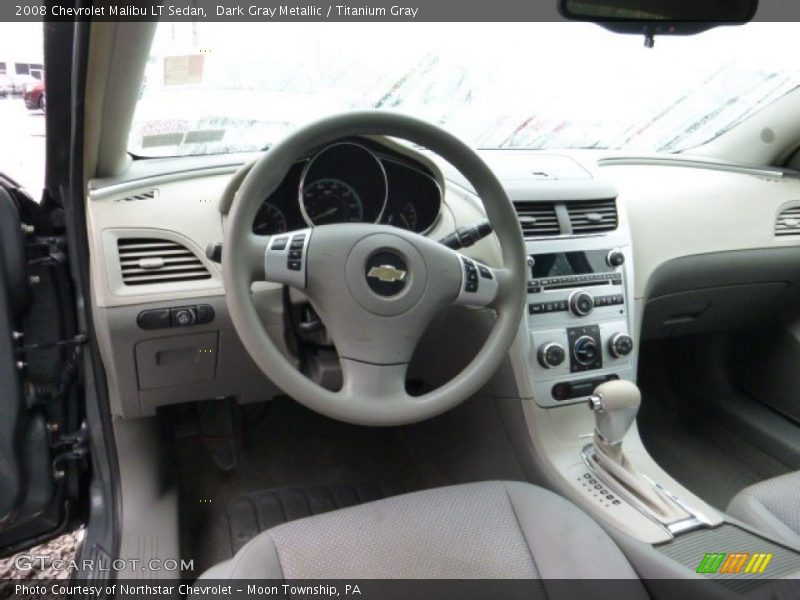 Dark Gray Metallic / Titanium Gray 2008 Chevrolet Malibu LT Sedan