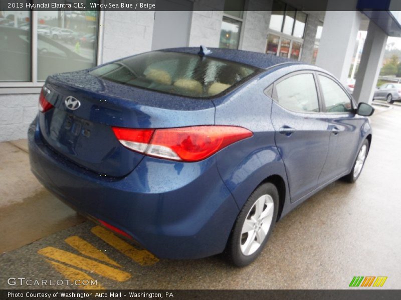 Windy Sea Blue / Beige 2013 Hyundai Elantra GLS