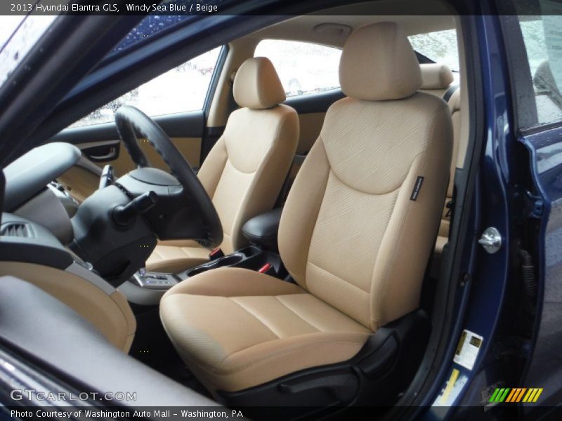 Windy Sea Blue / Beige 2013 Hyundai Elantra GLS