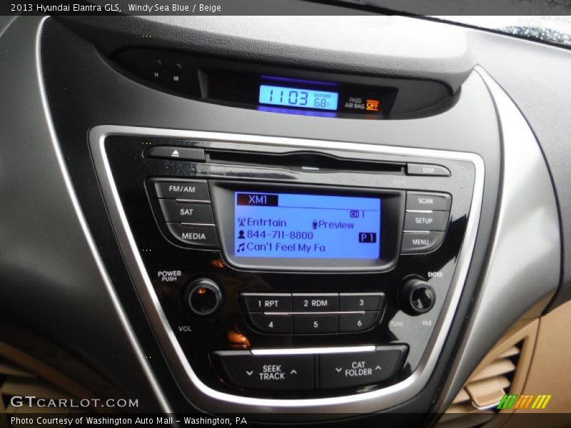 Windy Sea Blue / Beige 2013 Hyundai Elantra GLS