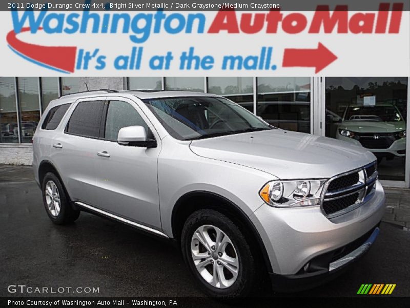 Bright Silver Metallic / Dark Graystone/Medium Graystone 2011 Dodge Durango Crew 4x4