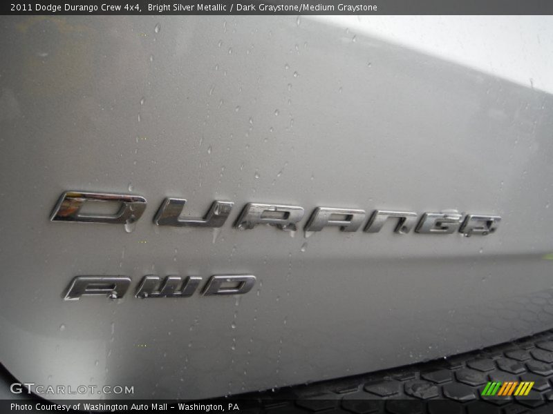 Bright Silver Metallic / Dark Graystone/Medium Graystone 2011 Dodge Durango Crew 4x4