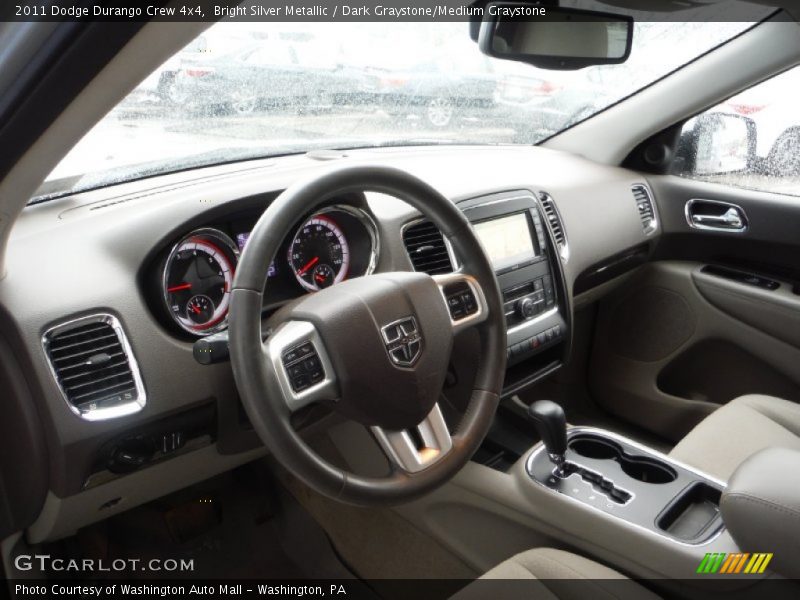 Bright Silver Metallic / Dark Graystone/Medium Graystone 2011 Dodge Durango Crew 4x4