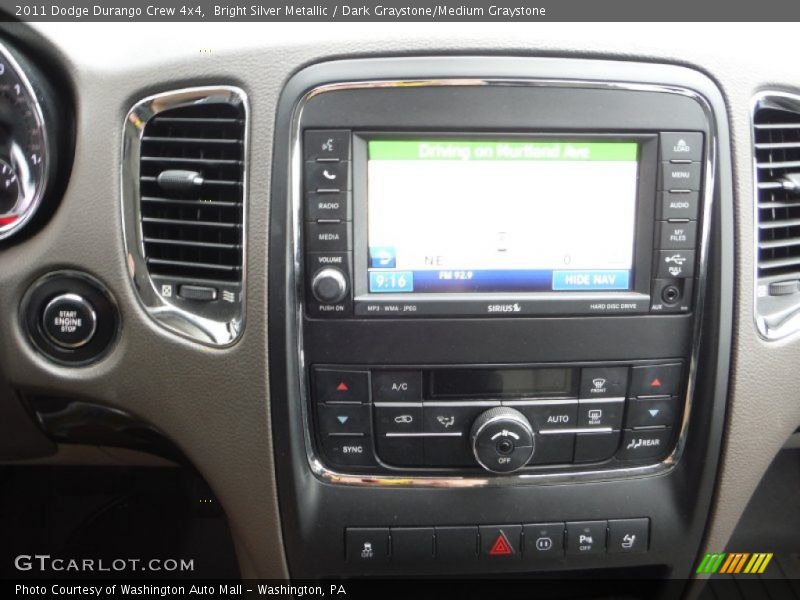 Bright Silver Metallic / Dark Graystone/Medium Graystone 2011 Dodge Durango Crew 4x4