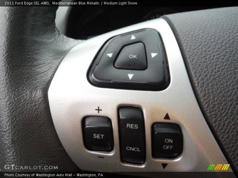 Mediterranean Blue Metallic / Medium Light Stone 2011 Ford Edge SEL AWD
