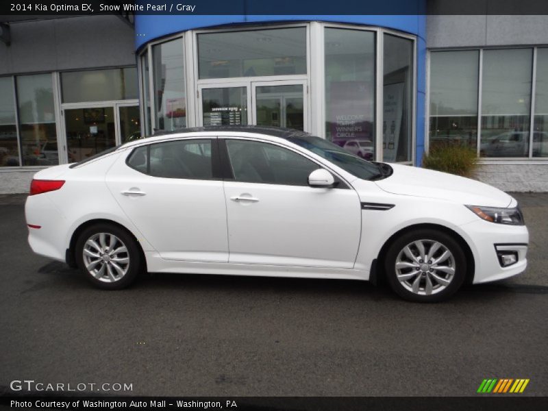 Snow White Pearl / Gray 2014 Kia Optima EX