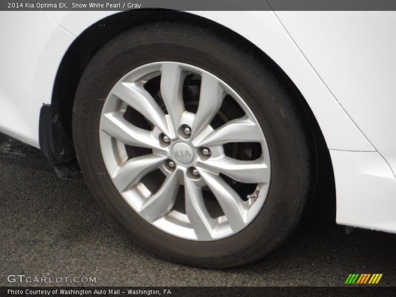 Snow White Pearl / Gray 2014 Kia Optima EX