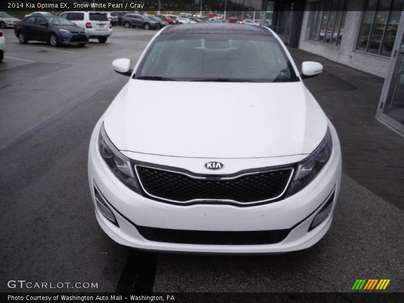 Snow White Pearl / Gray 2014 Kia Optima EX