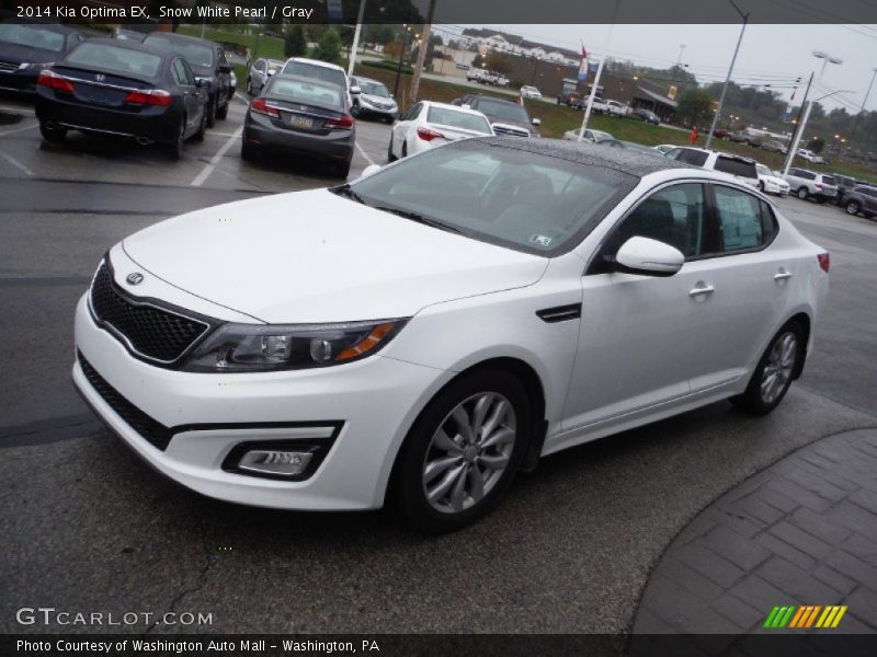 Snow White Pearl / Gray 2014 Kia Optima EX