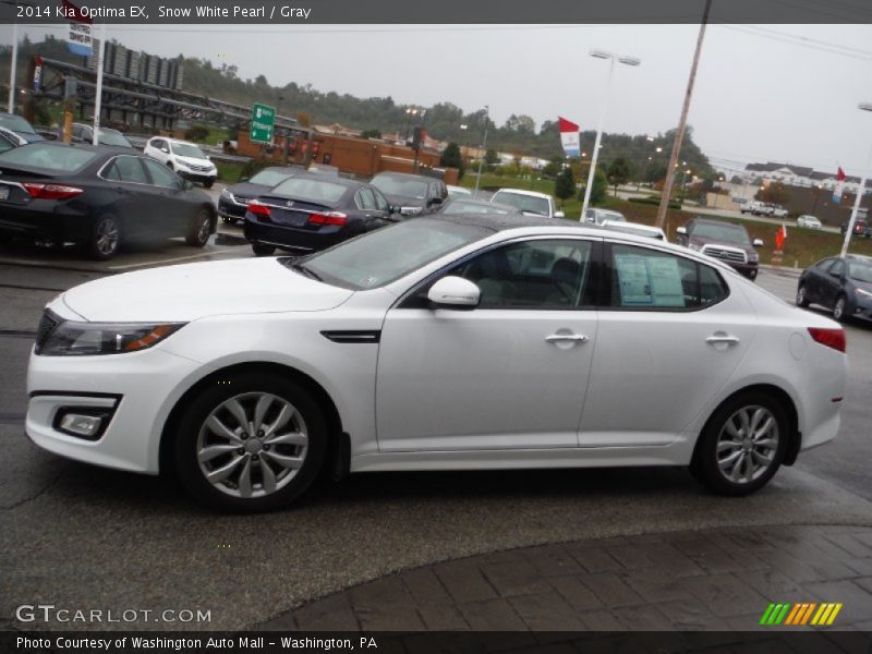 Snow White Pearl / Gray 2014 Kia Optima EX