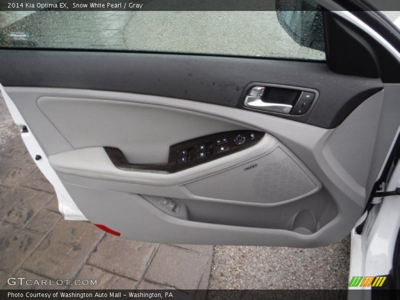 Snow White Pearl / Gray 2014 Kia Optima EX