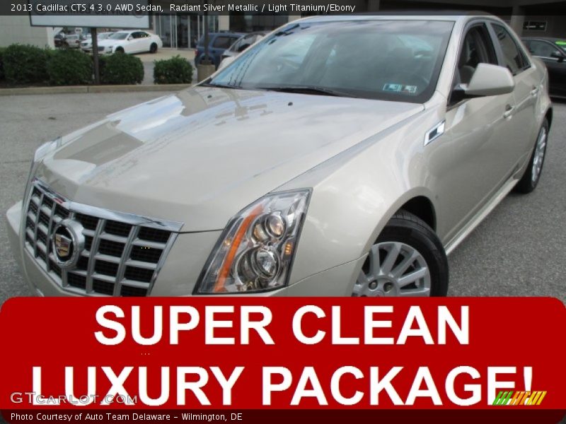 Radiant Silver Metallic / Light Titanium/Ebony 2013 Cadillac CTS 4 3.0 AWD Sedan