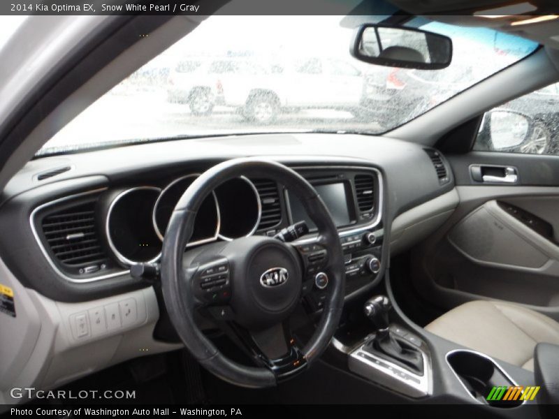 Snow White Pearl / Gray 2014 Kia Optima EX