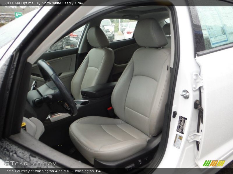 Snow White Pearl / Gray 2014 Kia Optima EX