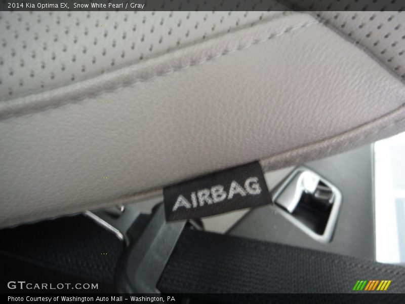 Snow White Pearl / Gray 2014 Kia Optima EX