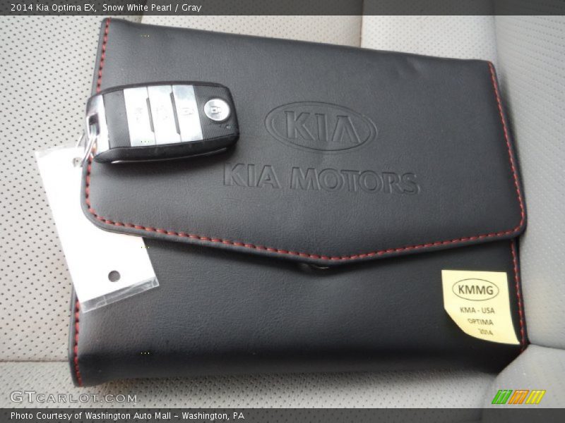 Snow White Pearl / Gray 2014 Kia Optima EX