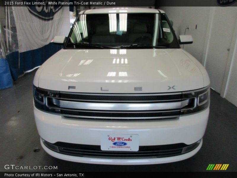 White Platinum Tri-Coat Metallic / Dune 2015 Ford Flex Limited