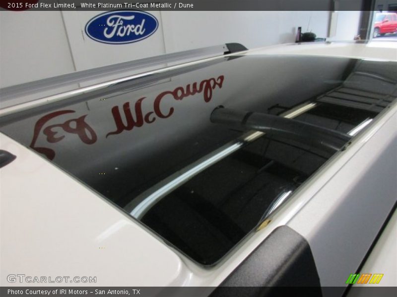 White Platinum Tri-Coat Metallic / Dune 2015 Ford Flex Limited