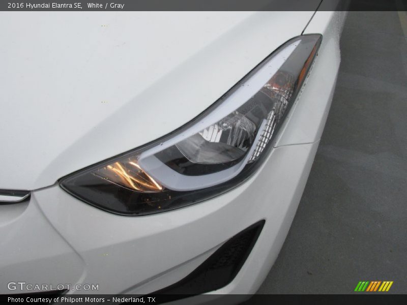 White / Gray 2016 Hyundai Elantra SE