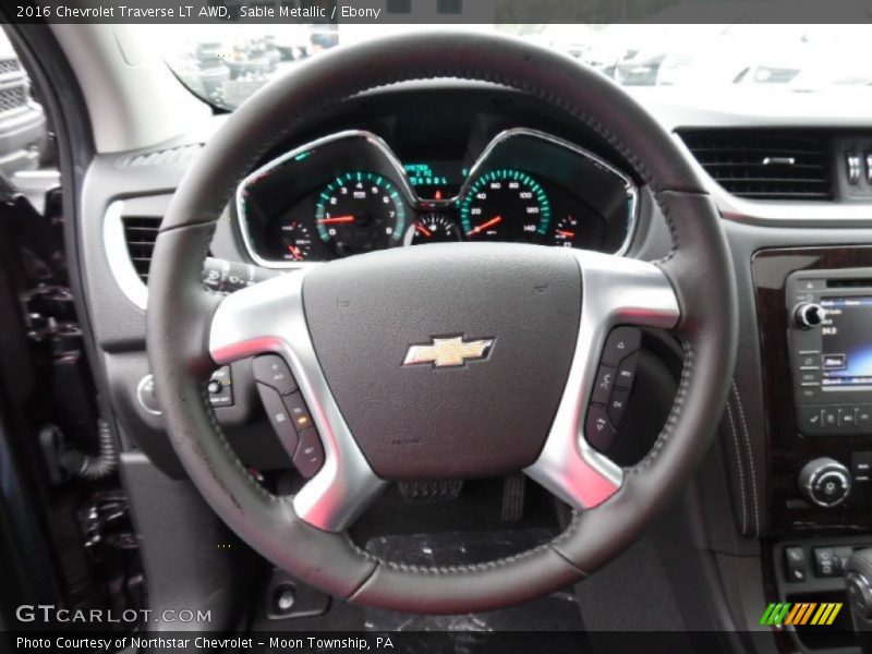 Sable Metallic / Ebony 2016 Chevrolet Traverse LT AWD