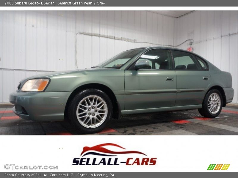 Seamist Green Pearl / Gray 2003 Subaru Legacy L Sedan