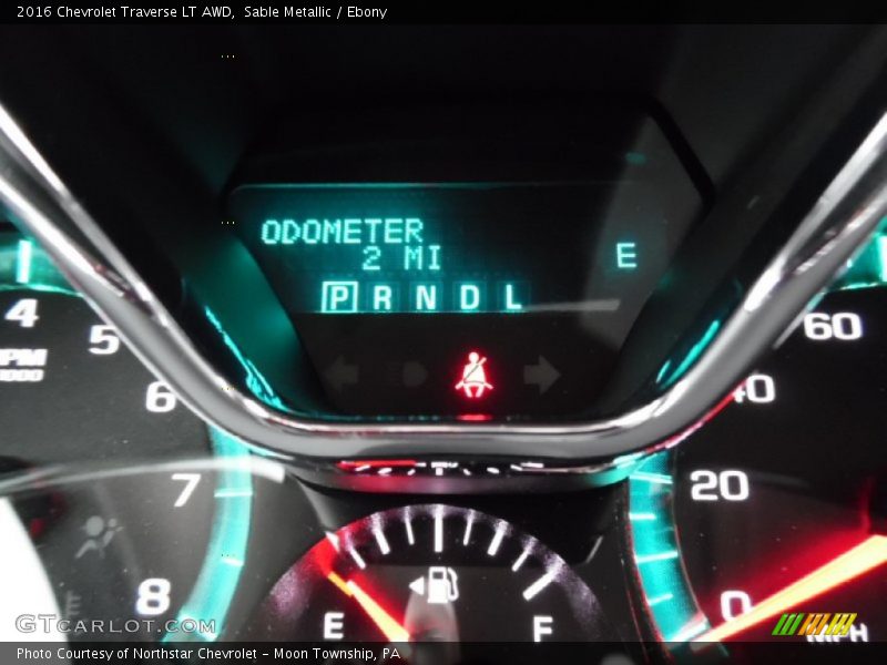 Sable Metallic / Ebony 2016 Chevrolet Traverse LT AWD