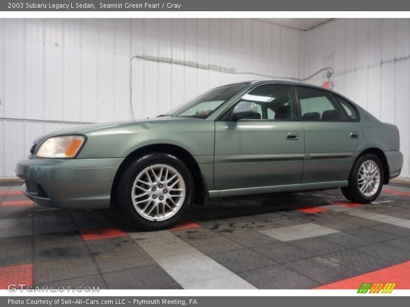 Seamist Green Pearl / Gray 2003 Subaru Legacy L Sedan