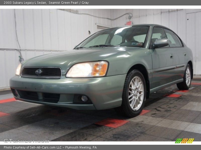 Seamist Green Pearl / Gray 2003 Subaru Legacy L Sedan