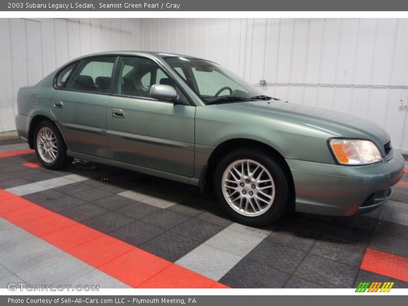 Seamist Green Pearl / Gray 2003 Subaru Legacy L Sedan