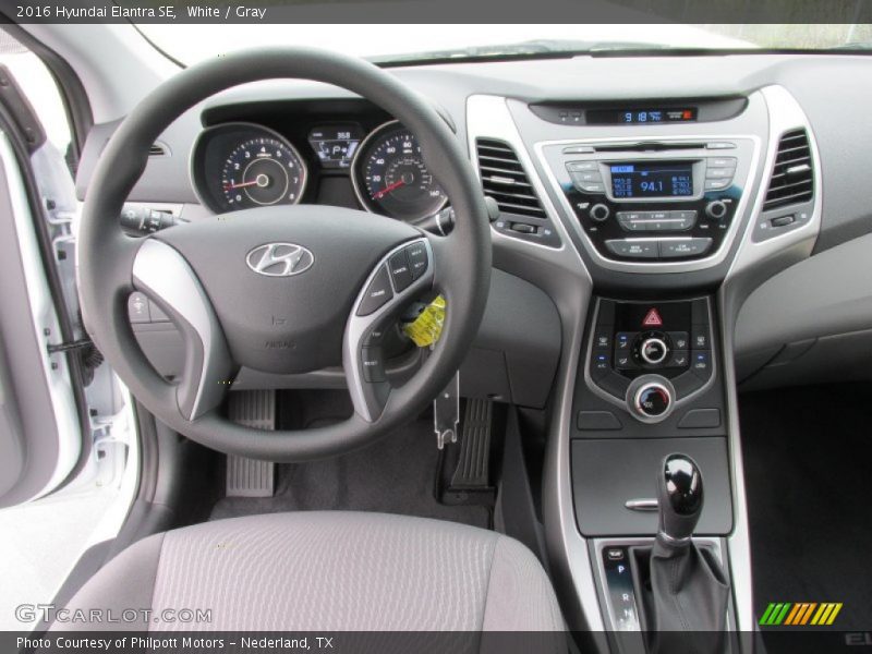 White / Gray 2016 Hyundai Elantra SE