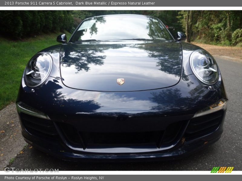 Dark Blue Metallic / Espresso Natural Leather 2013 Porsche 911 Carrera S Cabriolet