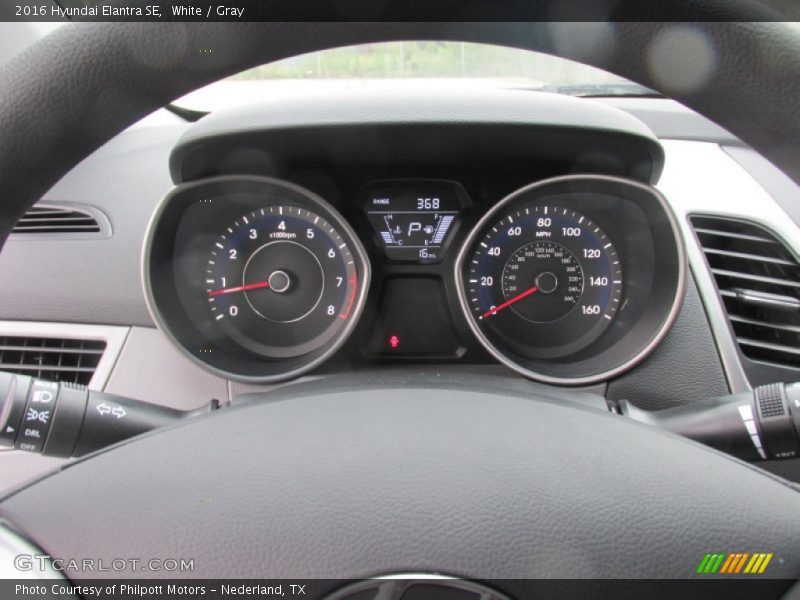White / Gray 2016 Hyundai Elantra SE