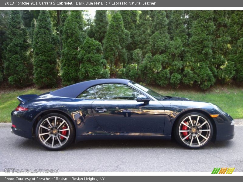 Dark Blue Metallic / Espresso Natural Leather 2013 Porsche 911 Carrera S Cabriolet