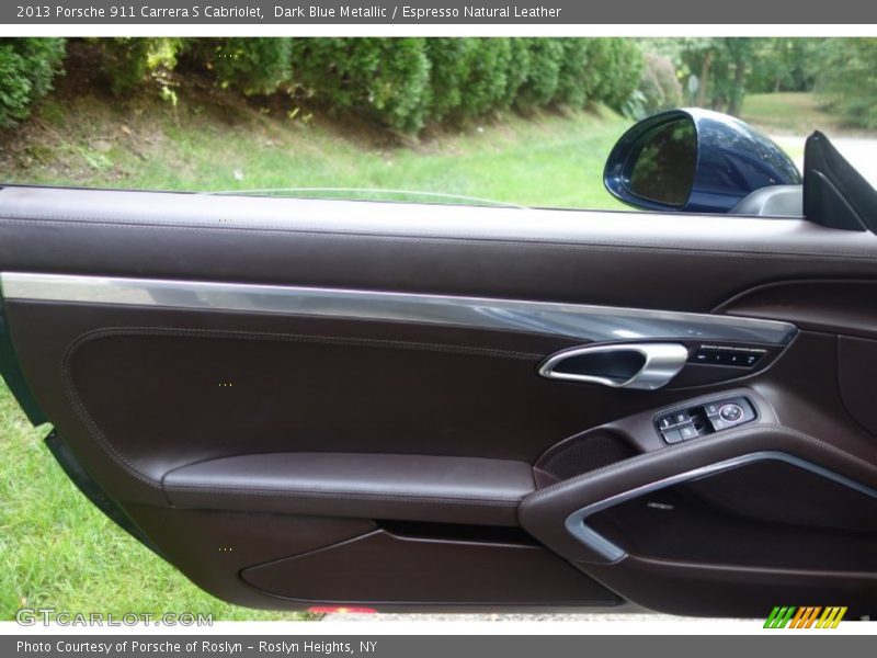 Dark Blue Metallic / Espresso Natural Leather 2013 Porsche 911 Carrera S Cabriolet