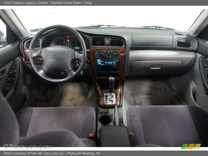Seamist Green Pearl / Gray 2003 Subaru Legacy L Sedan