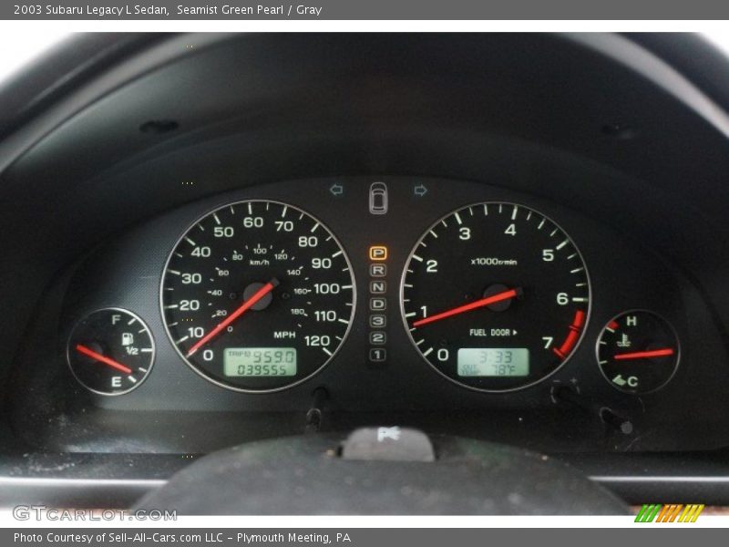 Seamist Green Pearl / Gray 2003 Subaru Legacy L Sedan